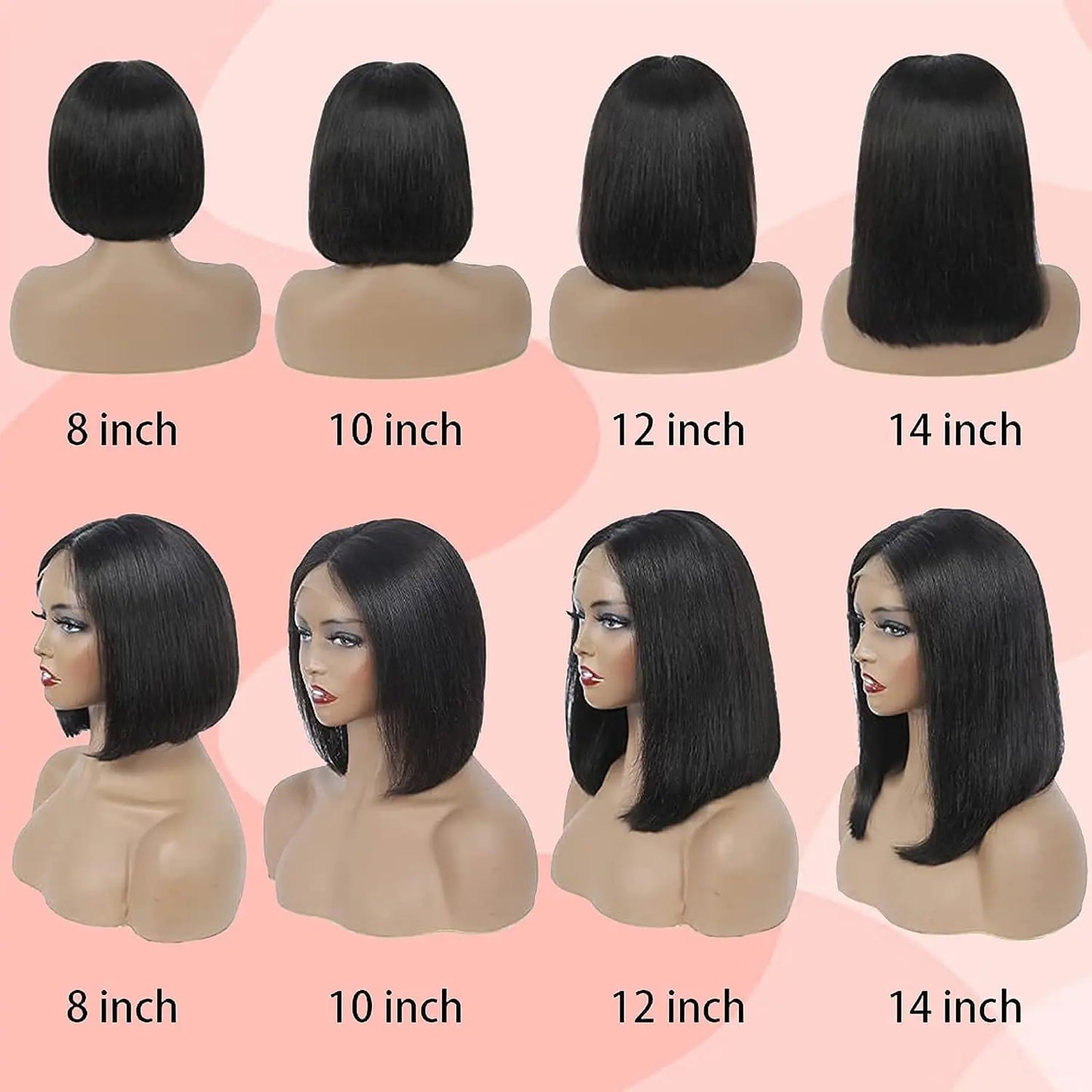 SSH Wear Go Glueless Short Bob Wig 13x4 Lace Front Wig Glueless Human Hair 4x4 Straight Lace Closure Human Hair Wigs For Women