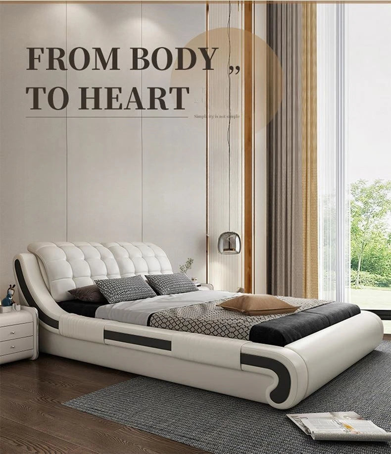 Luxury Upholstered Bed Bedroom Furniture New Modern King Size Soft Bed Frame Technology Cloth Home Apartment Hotel Wholesale