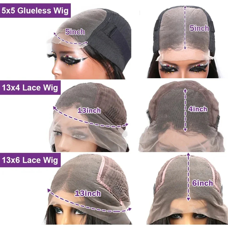 Wigirl 40 Inch Body Wave Human Hair Wigs Brazilian Body Wave Lace Front Wig 13x6 Water Wave Glueless Wigs Human Hair For Women