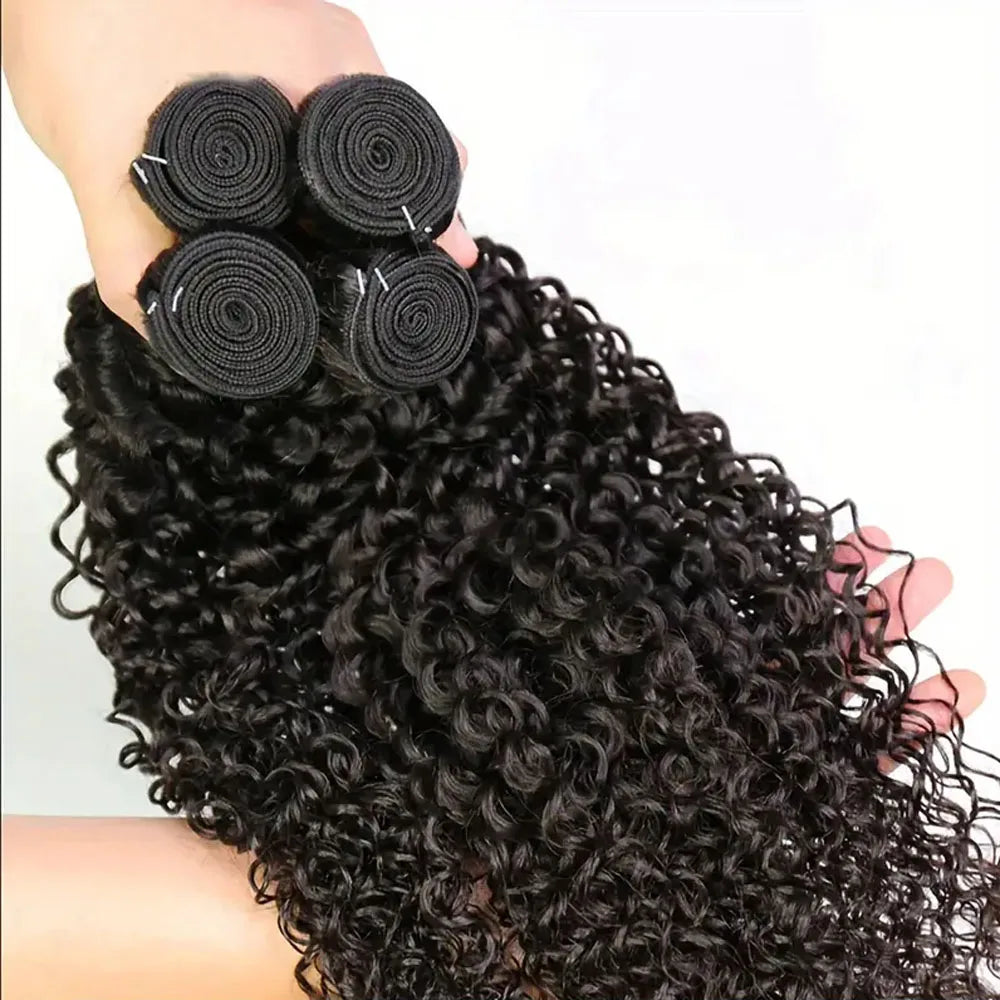 Kinky Curly Bundles 100% Human Hair Brazilian Remy Raw Human Hair Bundles Extensions