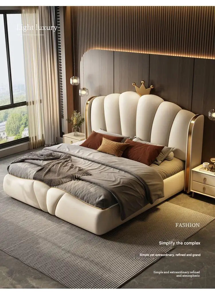 King Size Luxury Queen Double Bed Modern Bedroom European Design Girls Beliche Trendy Furniture