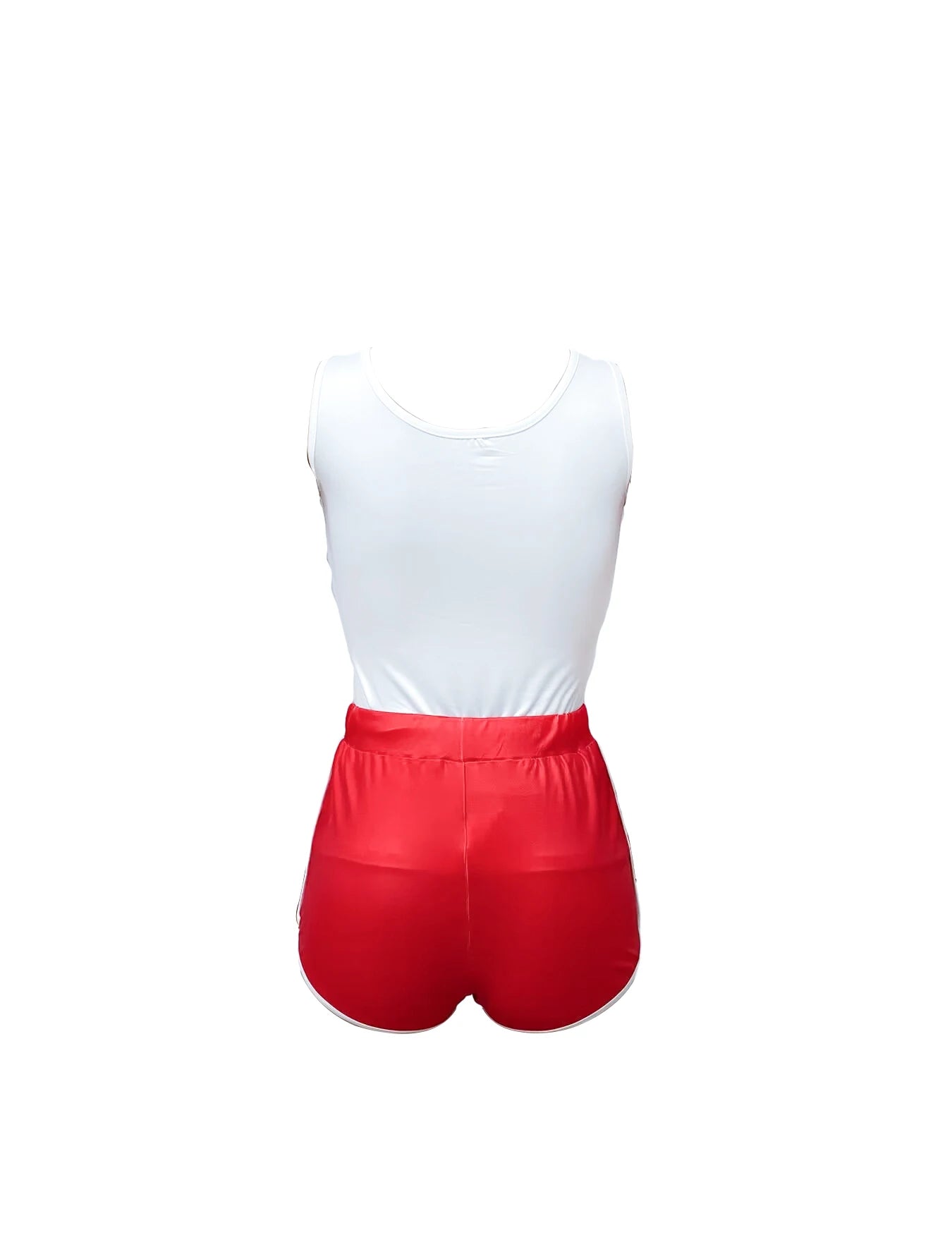 1862Europe and the United States women's fashion letter printed round neck vest shorts sport suit