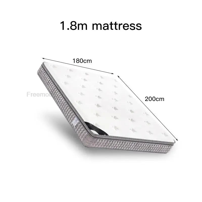 Modern Simple King Size Double Beds Luxury Lit 2 Personnes Moderne Disign White Leather House Bed Frame Queen Bedroom Furniture