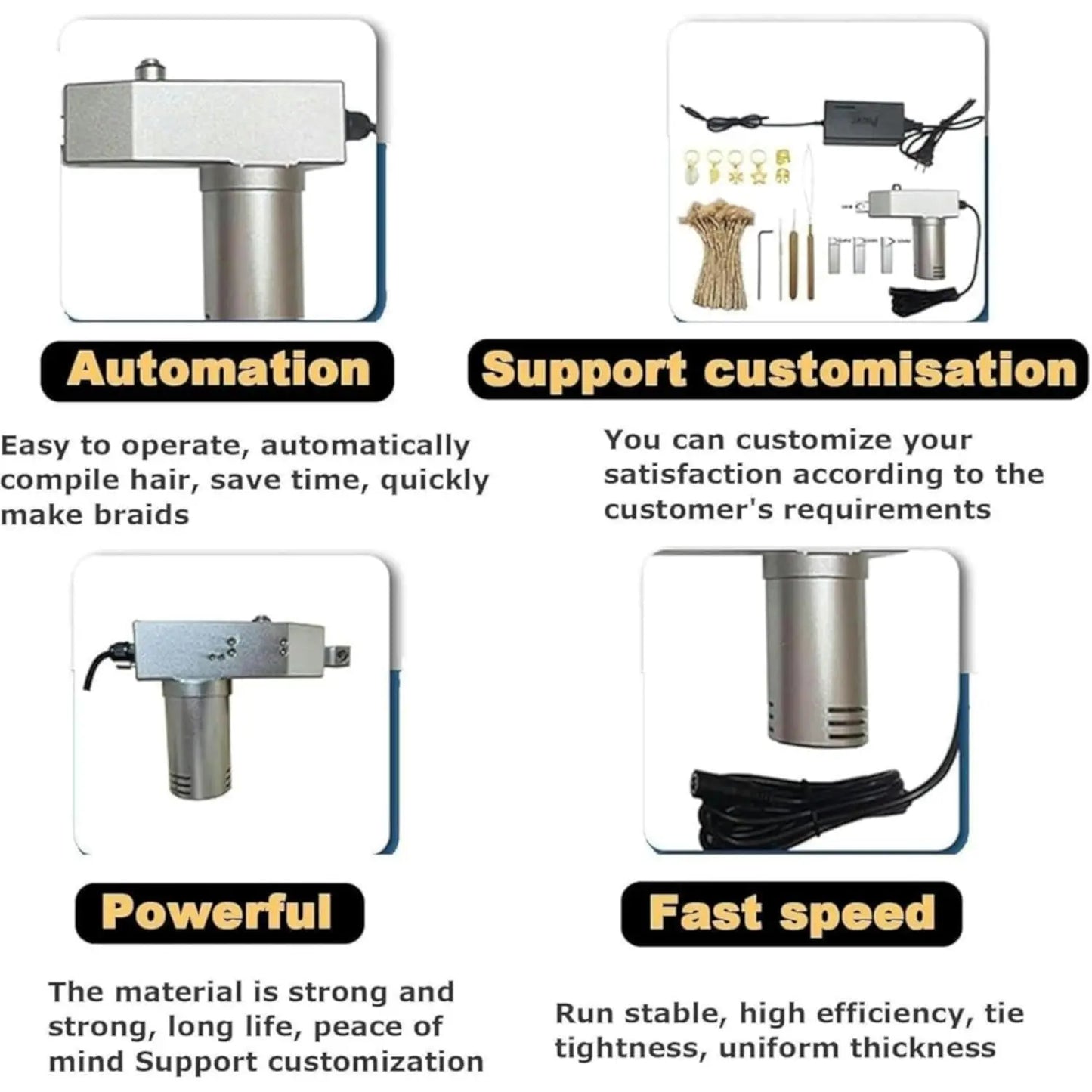 Dreadlock Maker Machine,Portable Handheld Electric Dreadlock Tools,for Dreadlock Suitable for Long Human Hair and Synthetic Hair
