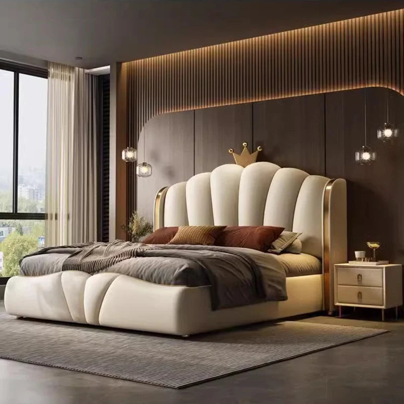 King Size Luxury Queen Double Bed Modern Bedroom European Design Girls Beliche Trendy Furniture