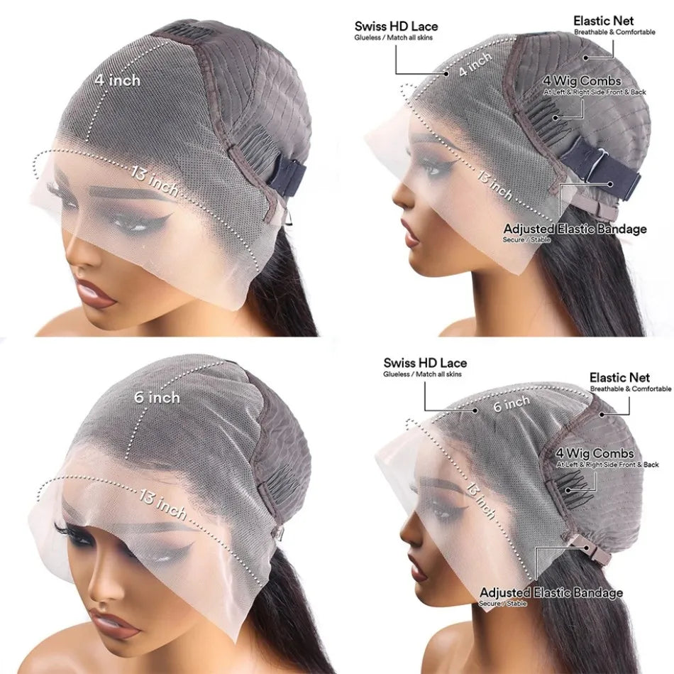 Brazilian Loose Waves Wig Human Hair Lace Frontal Wig Curly Body Wave Human Hair Wigs