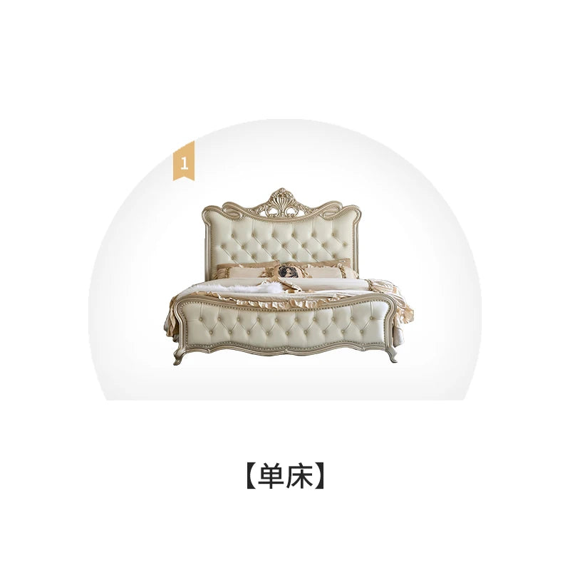 European Beauty Multifunctional Storage Bed Luxury King Size Sun Letti Matrimonial Bedroom Furniture