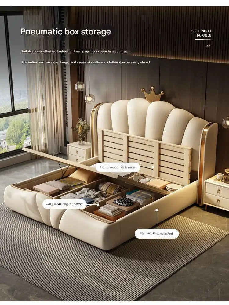 King Size Luxury Queen Double Bed Modern Bedroom European Design Girls Beliche Trendy Furniture