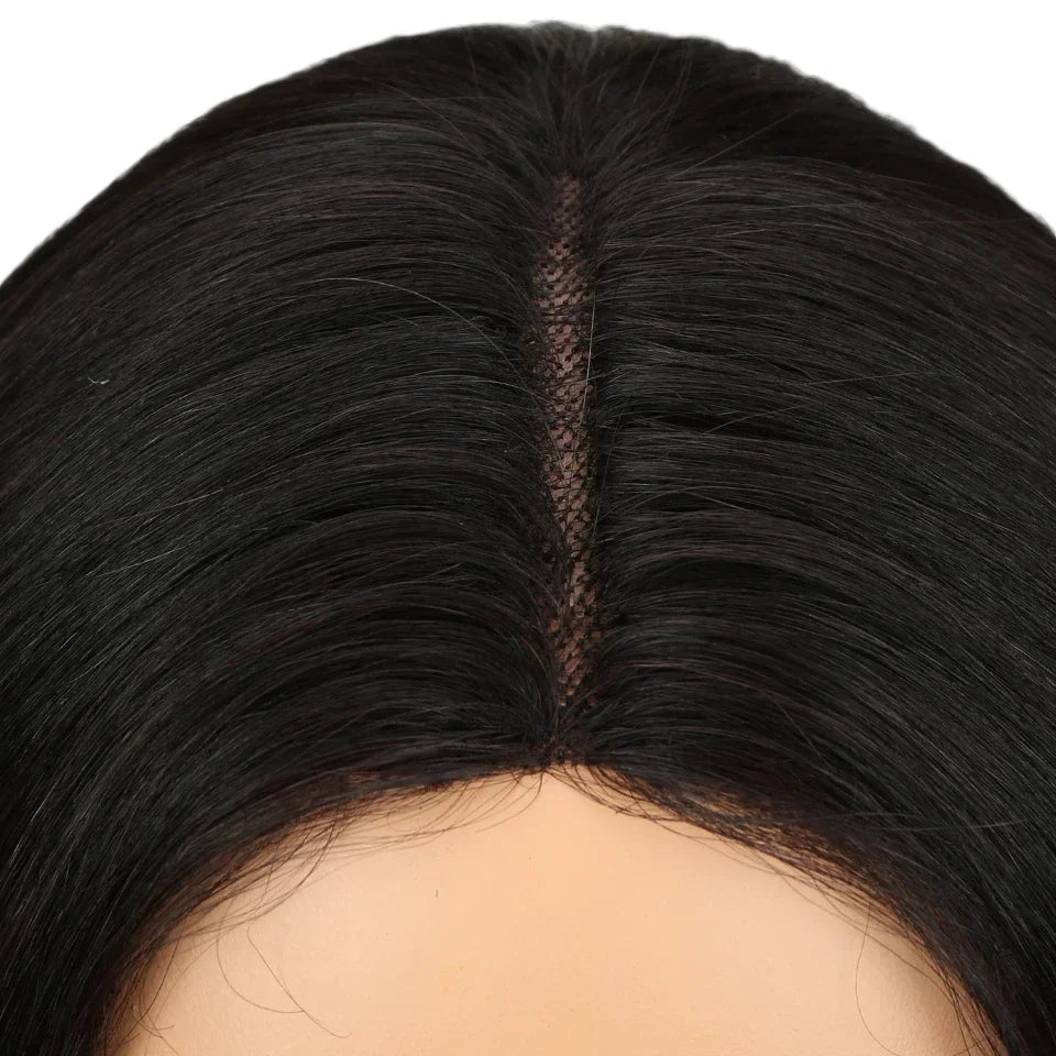 Straight Lace Front Wig Short Bob Wig Human Hair Middle Part Lace Front Wigs Brazilian Hair Straight Bob Wig for Black Women