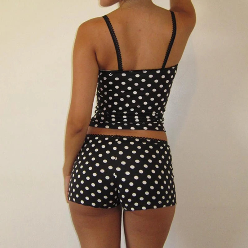 Summer Basic Sleeveless Camisole Top and Tiny Shorts
