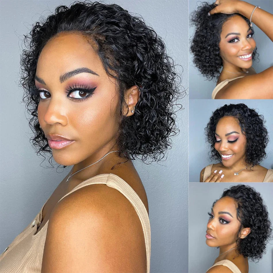 Afro Kinky Curly Human Hair Bundles Deal Natural Humain Hair Deep Wave Curly Hair Weave Extensions Remy Human Hair