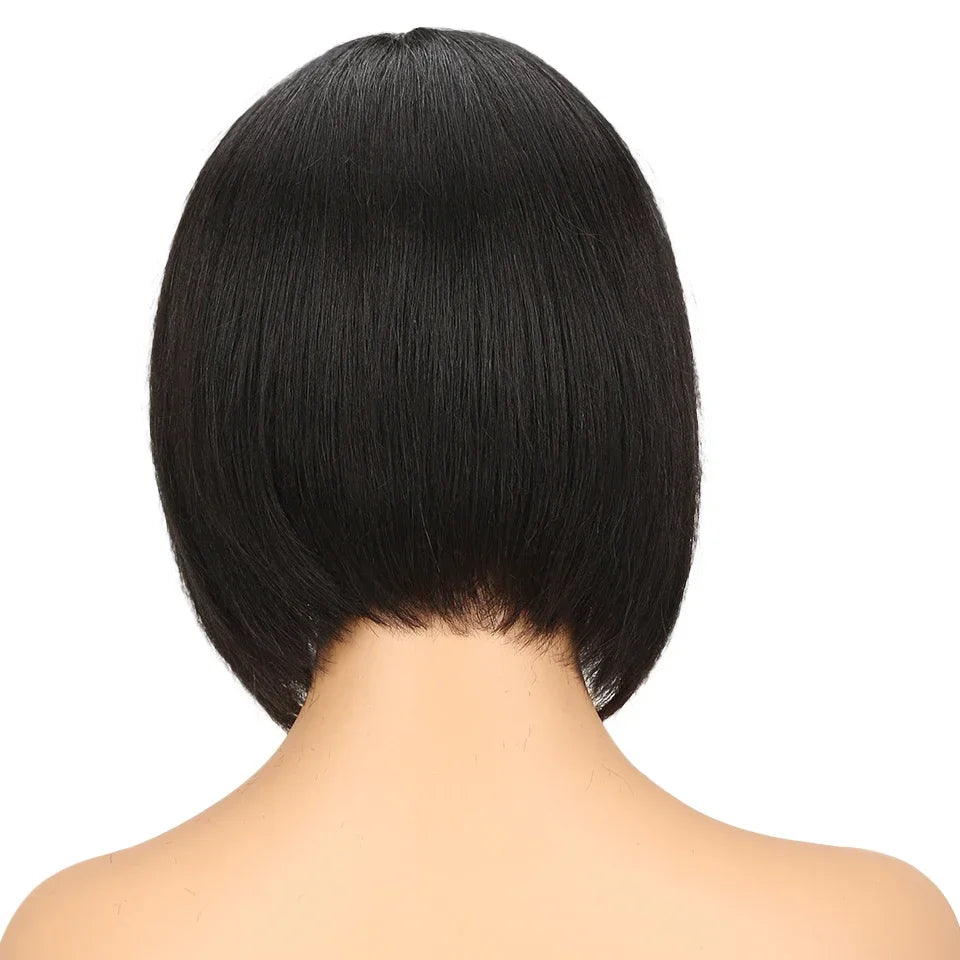 Straight Lace Front Wig Short Bob Wig Human Hair Middle Part Lace Front Wigs Brazilian Hair Straight Bob Wig for Black Women