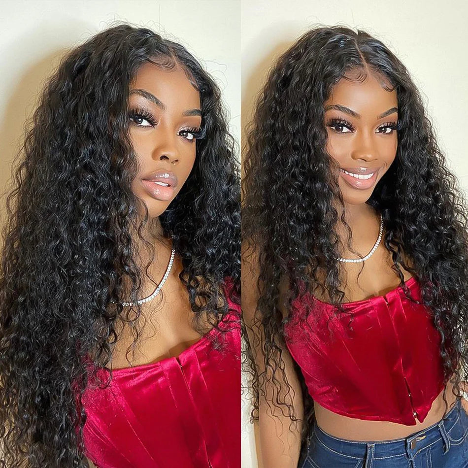 12A Water Wave Bundles With Frontal Wet and Wavy Virgin Curly Loose Deep Wave 100% Human Hair Bundles With Closure Peruvian Hair