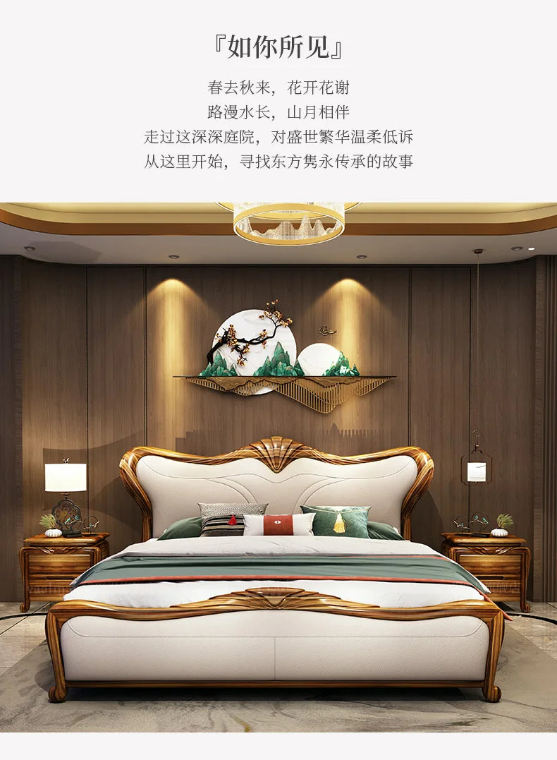 Royal Luxury Double Bed Frame Nordic Modern Whitr Designer King Size Bed Frame Girl Sleeping Cama Matrimonio Bedroom Furniture