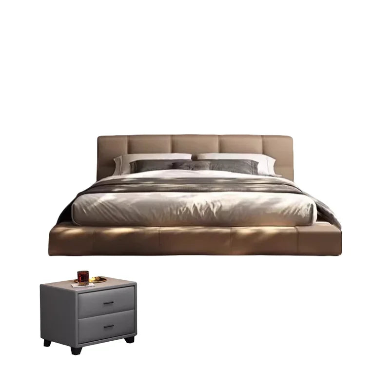 Simple Design Bed Tatami Safe Aesthetics Light Luxury Relax Bed Vintage Princess Crown Wedding Ltalian Wood Muebles Furniture