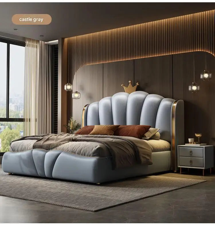 King Size Luxury Queen Double Bed Modern Bedroom European Design Girls Beliche Trendy Furniture