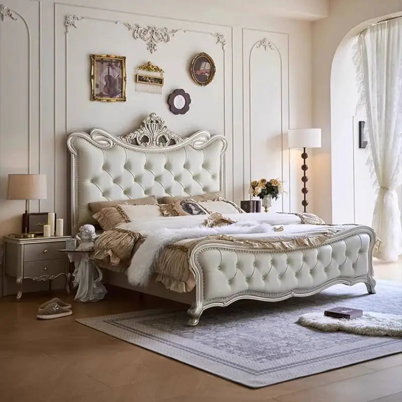 European Beauty Multifunctional Storage Bed Luxury King Size Sun Letti Matrimonial Bedroom Furniture