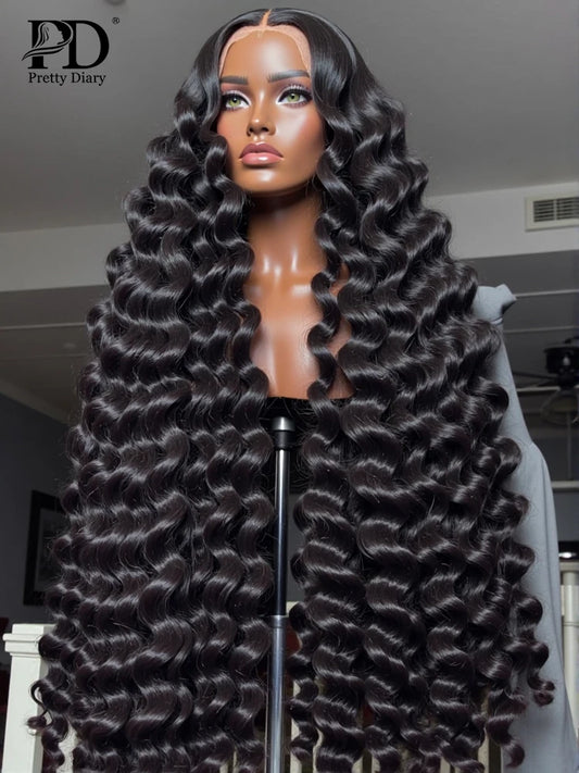 13x6 HD Lace Front Wigs 30 36 Inches Brazilian Water Wave 13x4 Lace Frontal Human Hair Wig