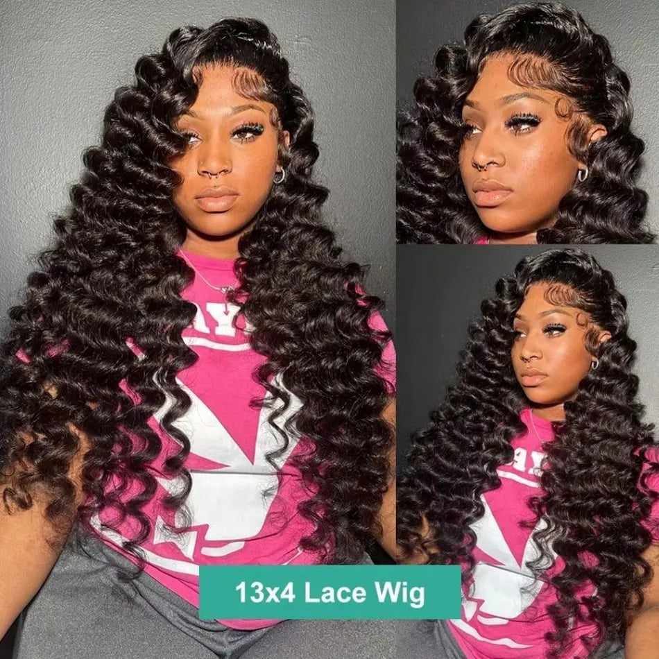 Brazilian Loose Waves Wig Human Hair Lace Frontal Wig Curly Body Wave Human Hair Wigs