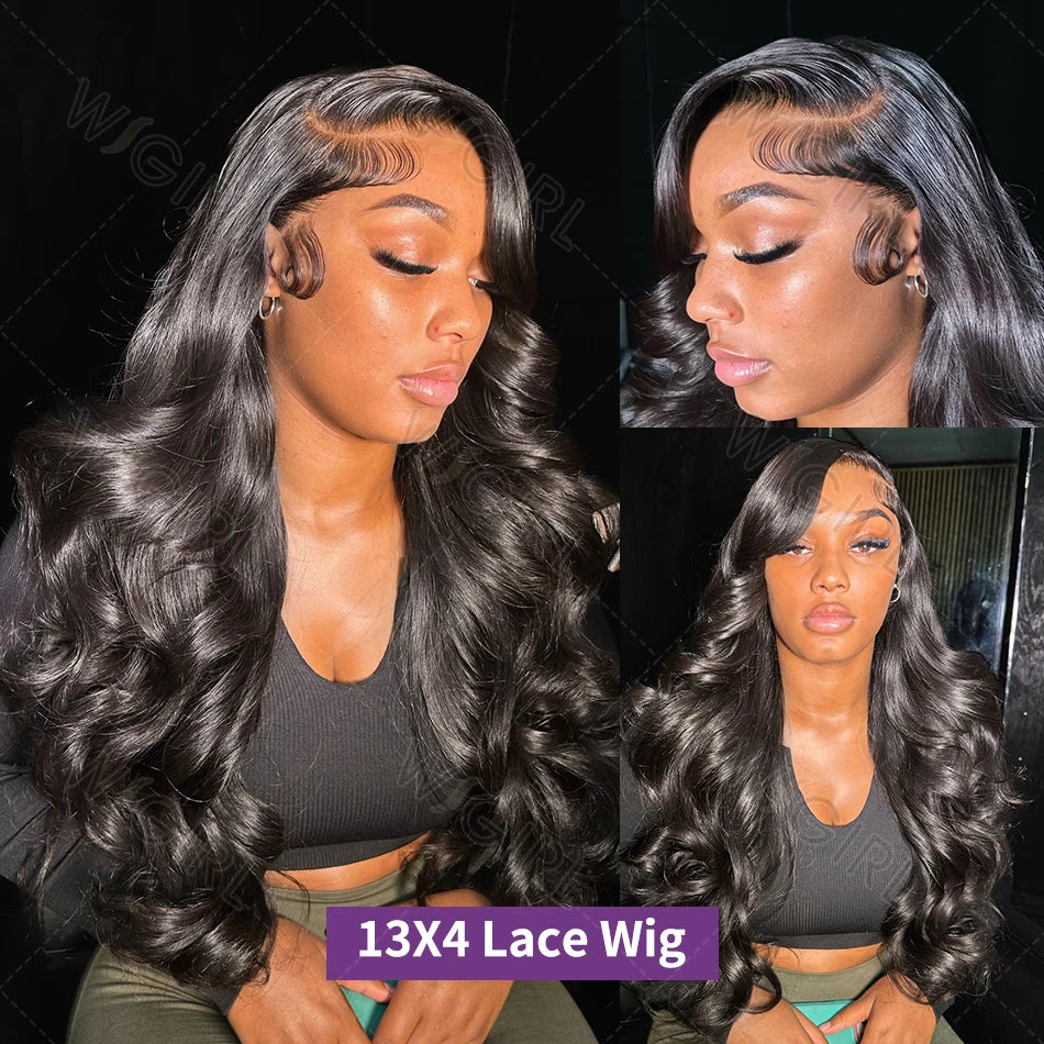 Wigirl 40 Inch Body Wave Human Hair Wigs Brazilian Body Wave Lace Front Wig 13x6 Water Wave Glueless Wigs Human Hair For Women