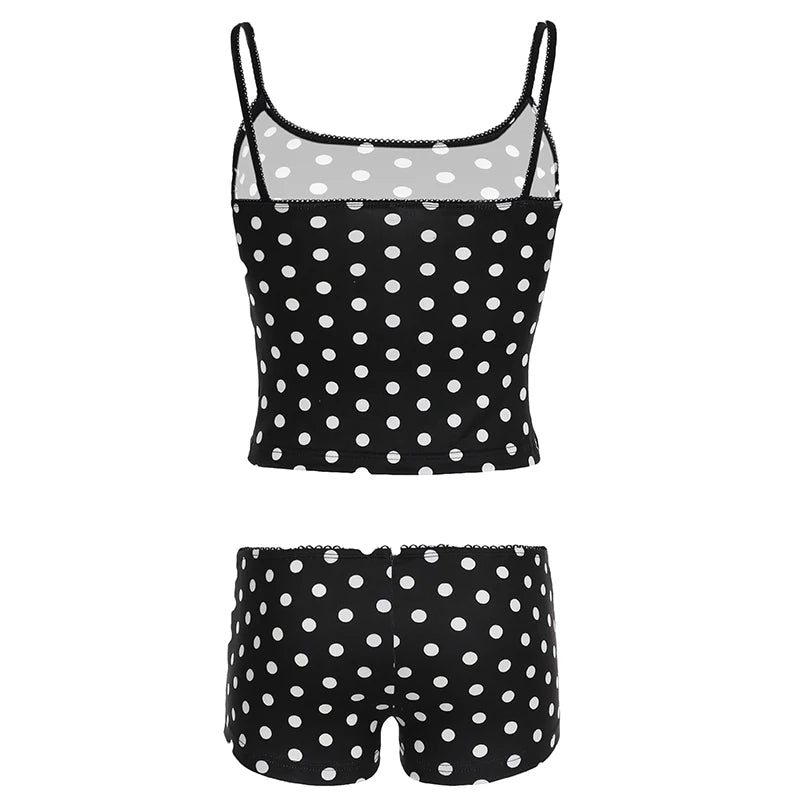 Summer Basic Sleeveless Camisole Top and Tiny Shorts