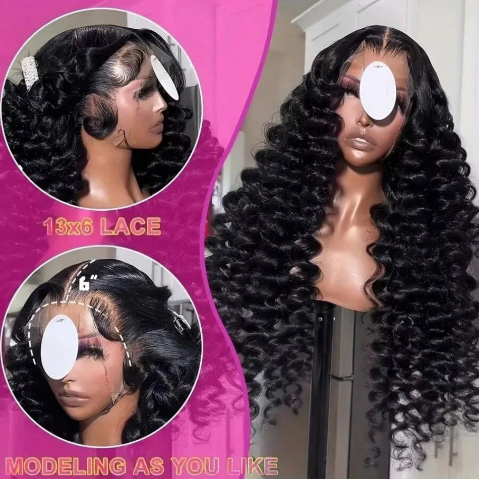 Brazilian Loose Waves Wig Human Hair Lace Frontal Wig Curly Body Wave Human Hair Wigs