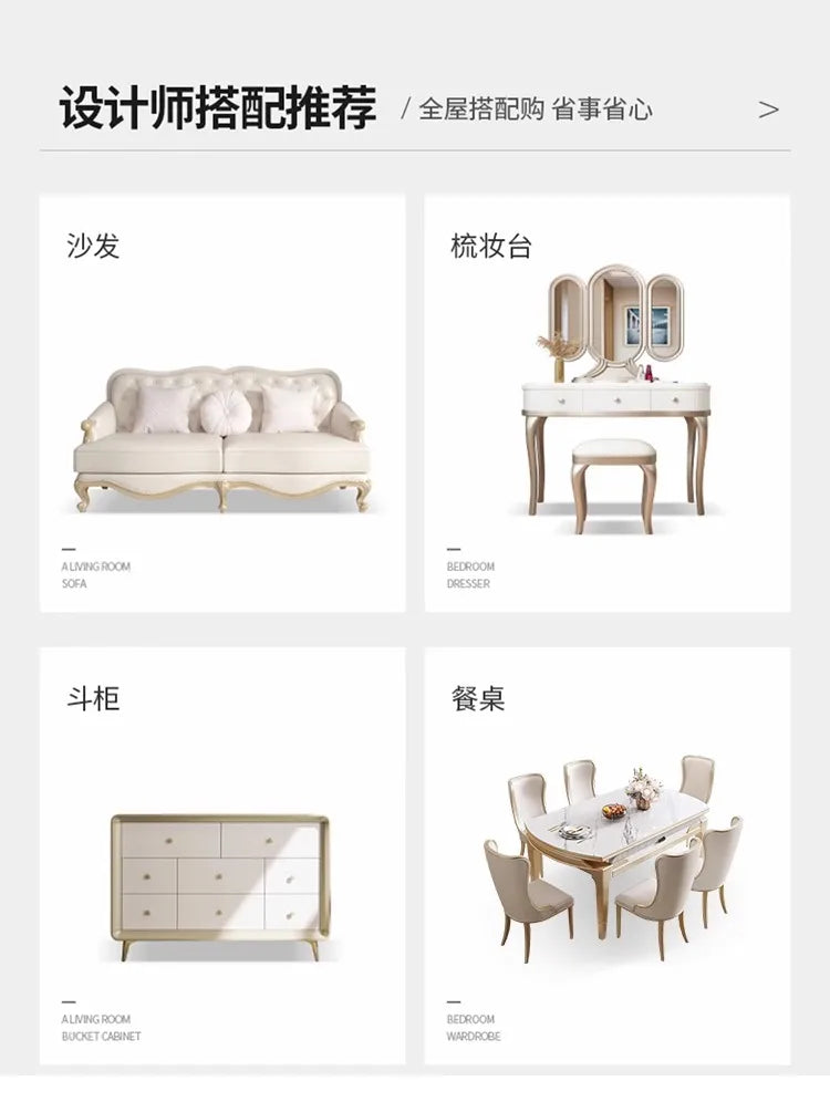 European Beauty Multifunctional Storage Bed Luxury King Size Sun Letti Matrimonial Bedroom Furniture