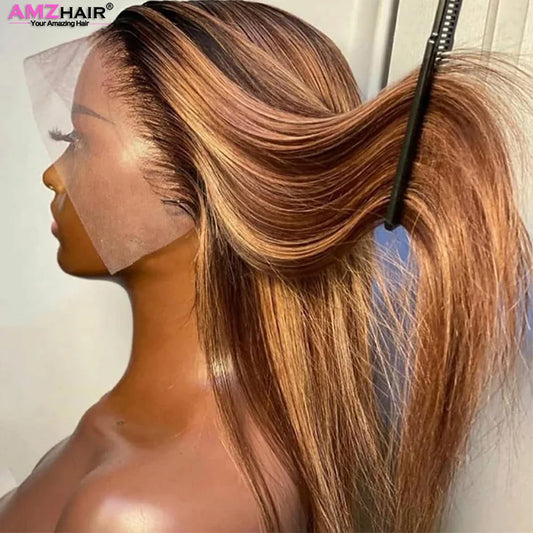 Lace Front Wigs Human Hair Preplucked 360 Full Lace Wig Honey Blonde