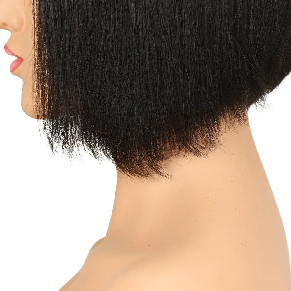 Straight Lace Front Wig Short Bob Wig Human Hair Middle Part Lace Front Wigs Brazilian Hair Straight Bob Wig for Black Women