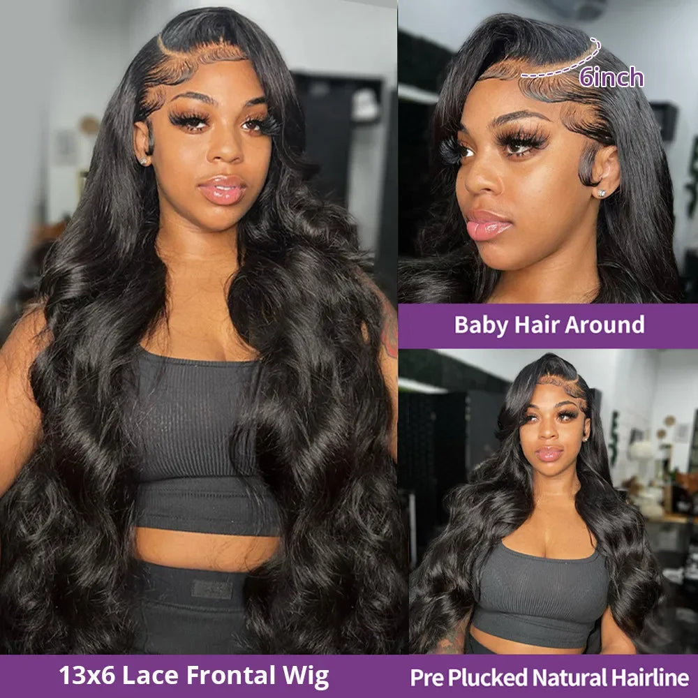 Body Wave Lace Front Wig 13x4 Lace Frontal Wig Quality Transparent Human Hair Wigs