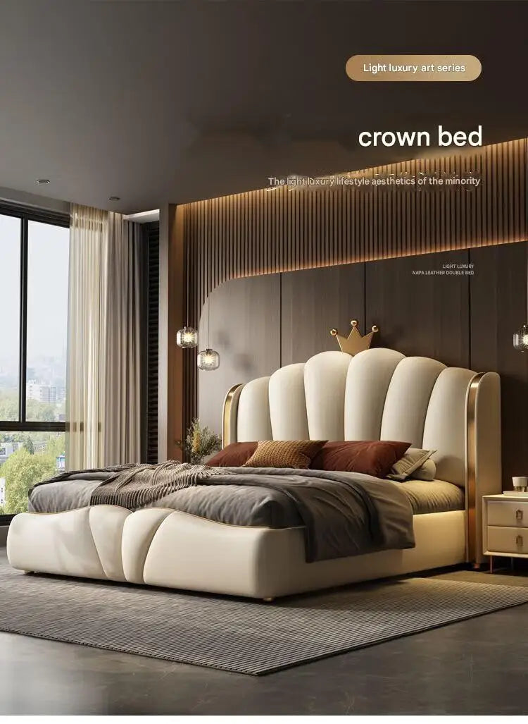 King Size Luxury Queen Double Bed Modern Bedroom European Design Girls Beliche Trendy Furniture