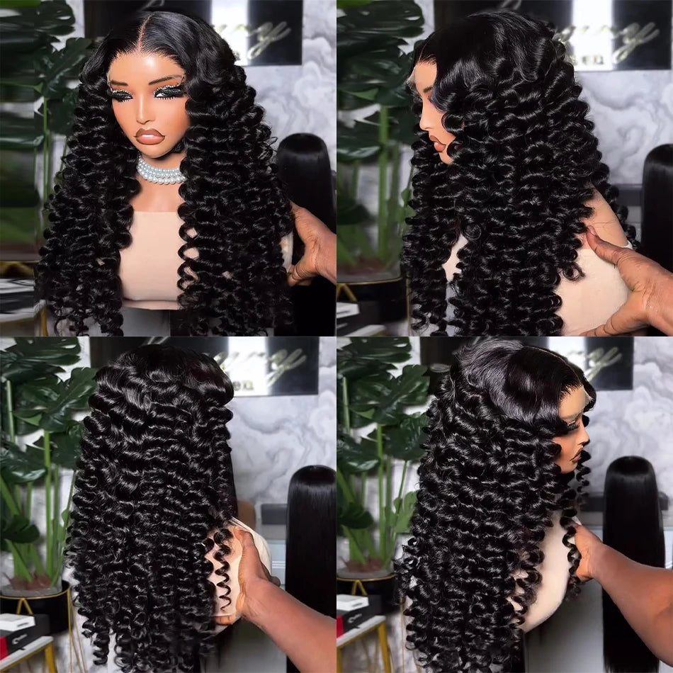 13x6 HD Lace Front Wigs 30 36 Inches Brazilian Water Wave 13x4 Lace Frontal Human Hair Wig