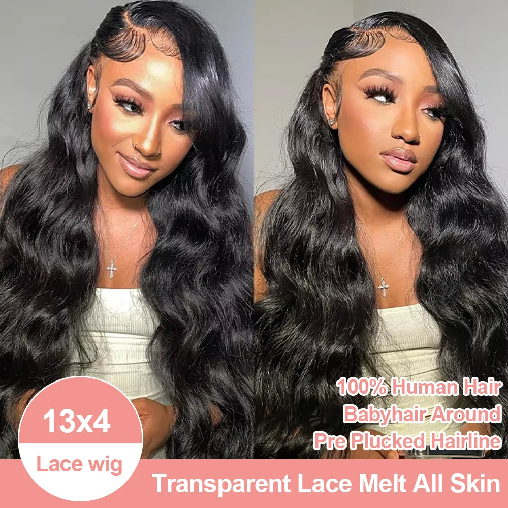 Lace Frontal Wig Water Wave Wigs 100% Human Hair Brazilian Hair