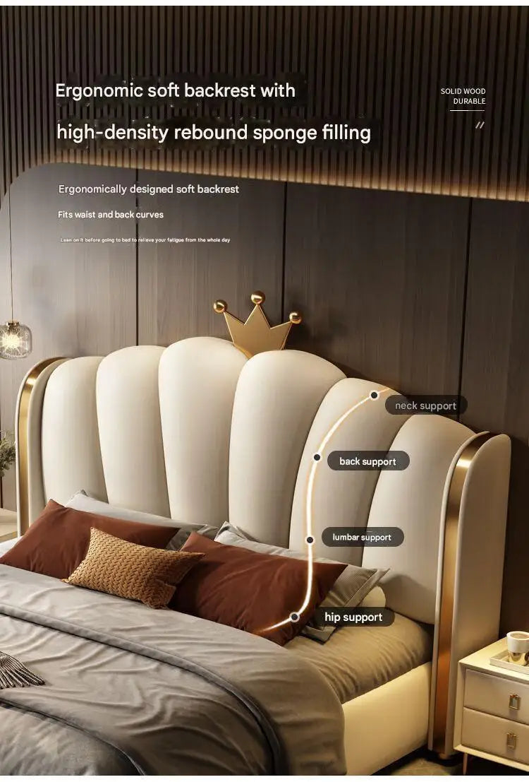 King Size Luxury Queen Double Bed Modern Bedroom European Design Girls Beliche Trendy Furniture