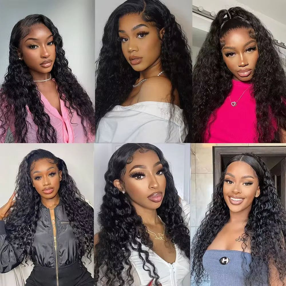 Water Wave Wig Transparent Lace Front Human Hair Wigs 13x4 13x6 Human Hair Lace Frontal Wig 28 30 Inch 4x4 5x5 Water Curly Wigs
