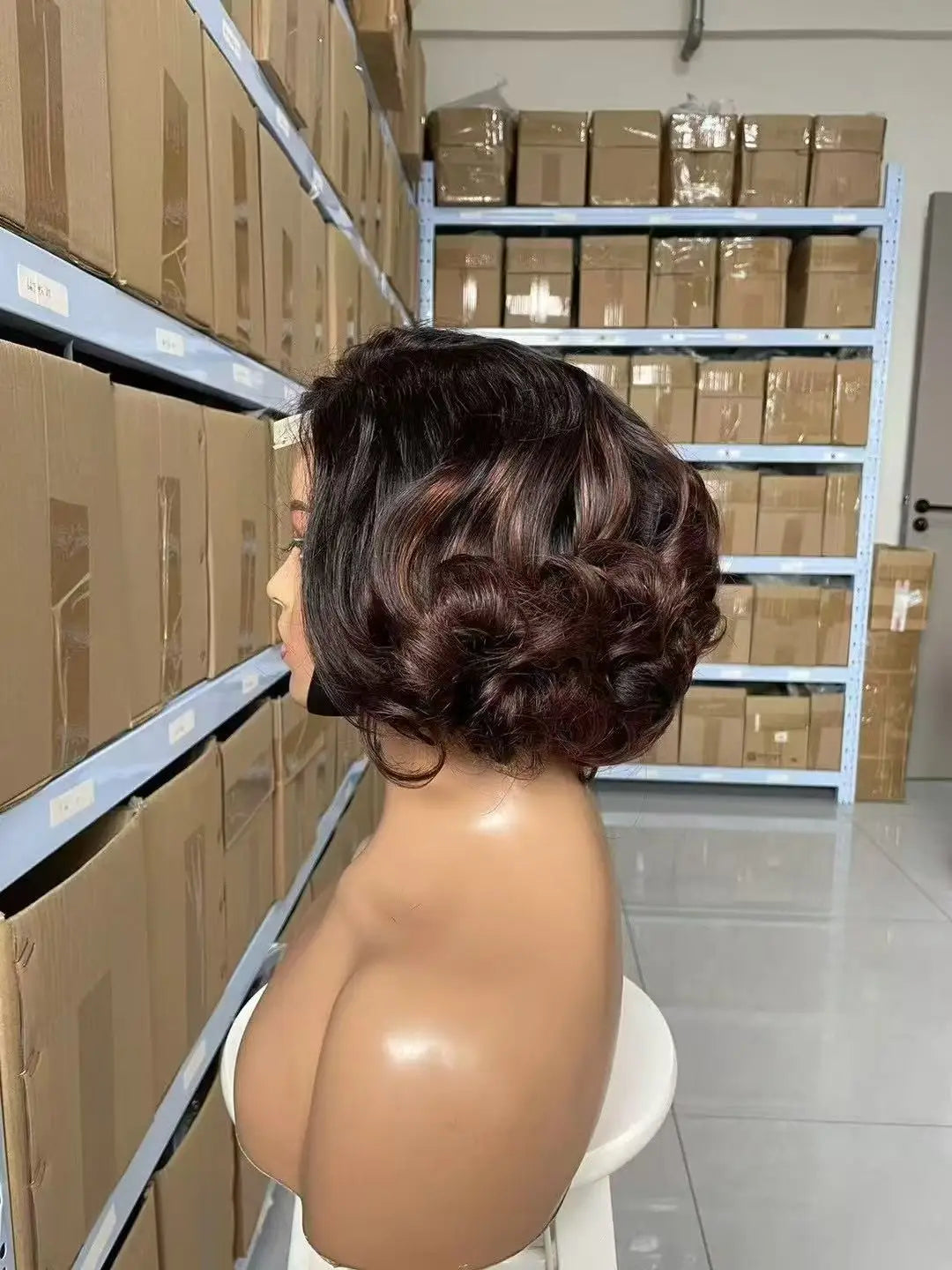 Loose Body Wave Chocolate Brown 4x4 HD Lace Frontal Bob Wigs Human Hair PrePlucked Brazilian #4 Colored Human Hair Wigs 300%