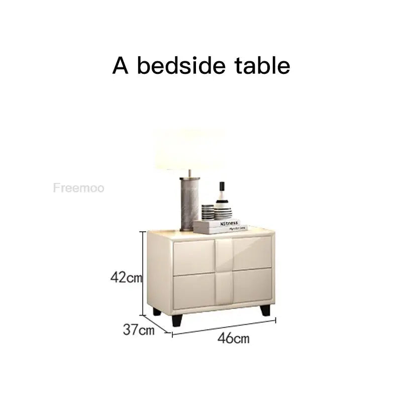 Modern Simple King Size Double Beds Luxury Lit 2 Personnes Moderne Disign White Leather House Bed Frame Queen Bedroom Furniture