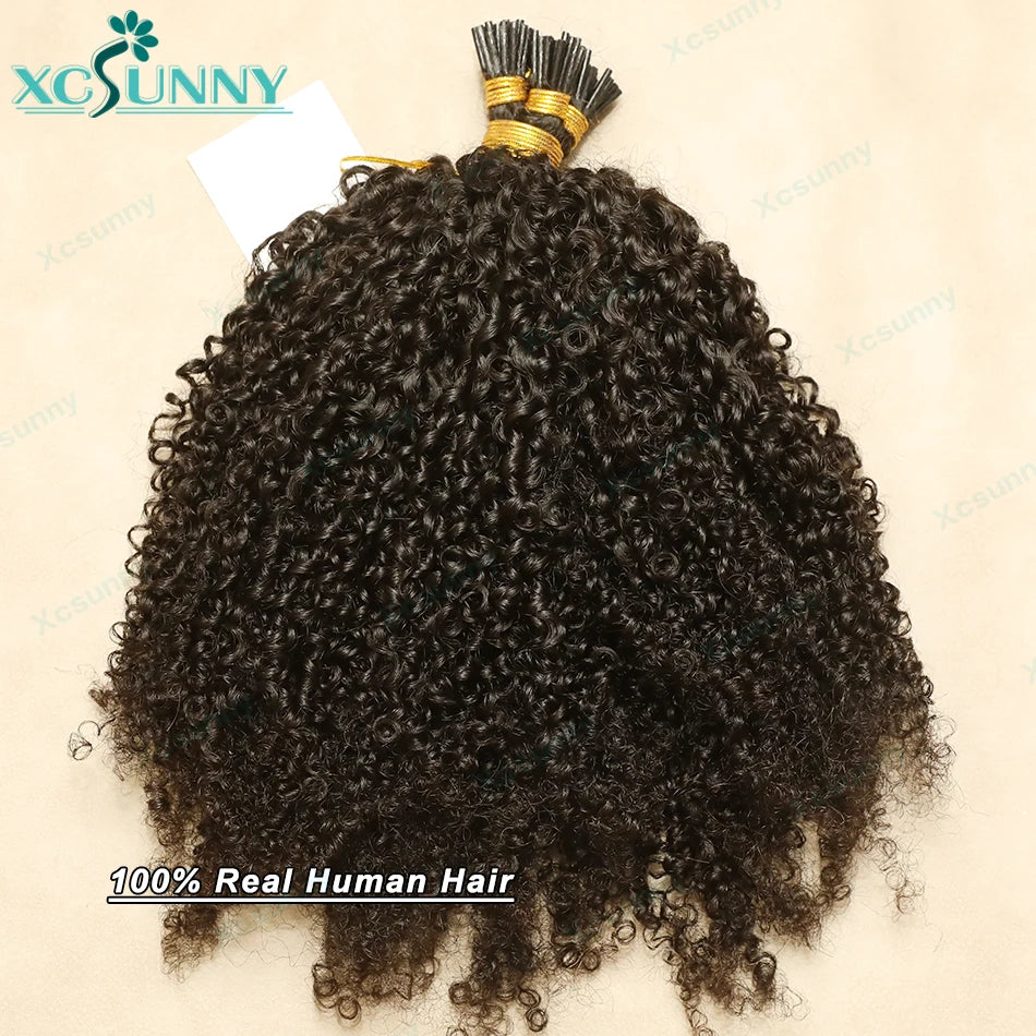Itip Kinky Curly Human Hair Extensions Burmese Itips Microlink Human Hair Kinky Curly I Tips Human Hair For Black Women