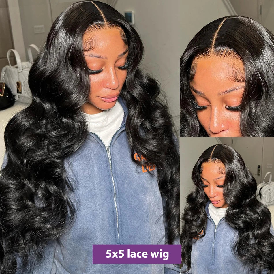 Wigirl 40 Inch Body Wave Human Hair Wigs Brazilian Body Wave Lace Front Wig 13x6 Water Wave Glueless Wigs Human Hair For Women