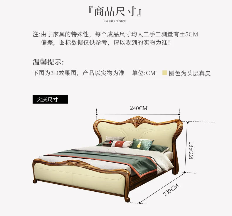 Royal Luxury Double Bed Frame Nordic Modern Whitr Designer King Size Bed Frame Girl Sleeping Cama Matrimonio Bedroom Furniture