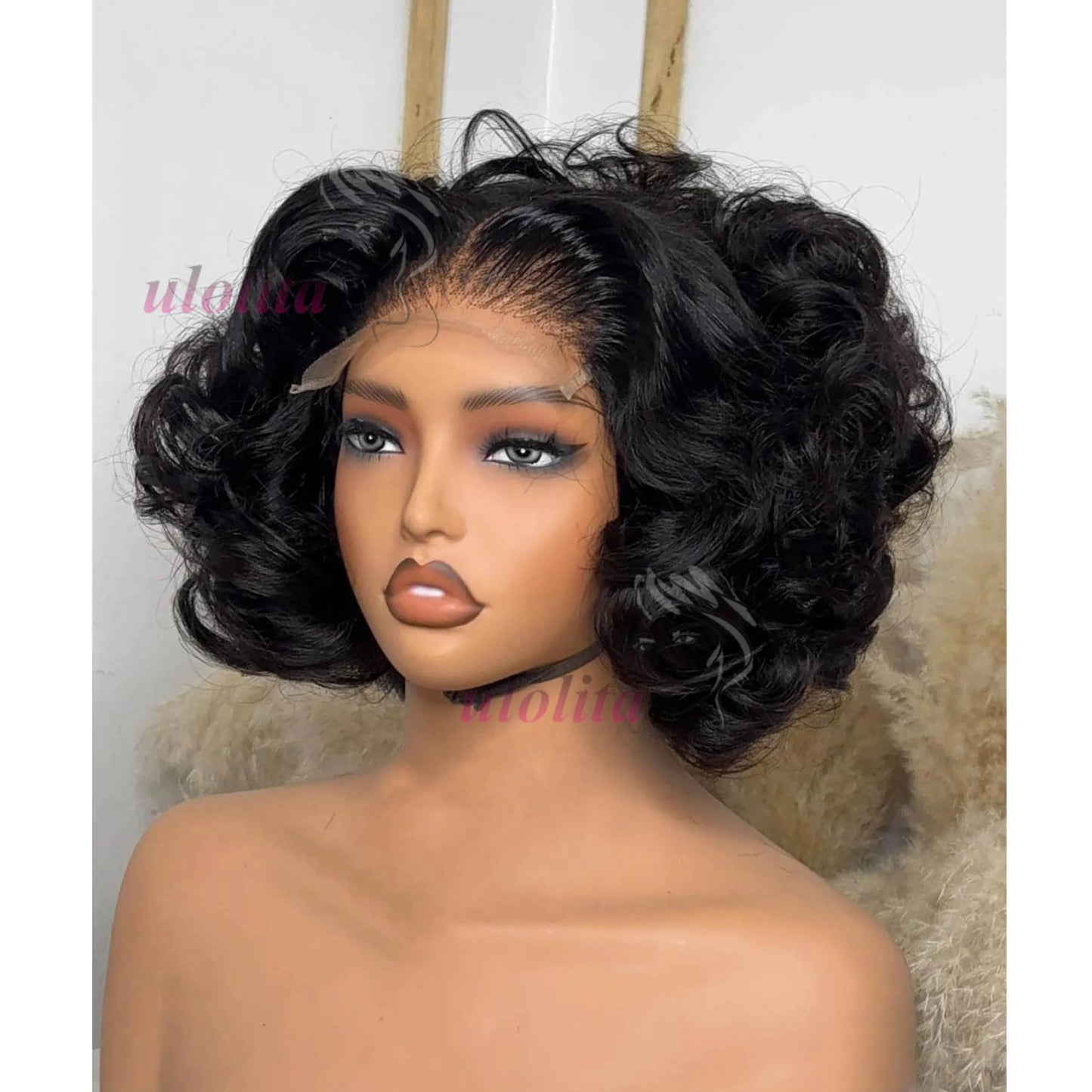 Loose Body Wave Chocolate Brown 4x4 HD Lace Frontal Bob Wigs Human Hair PrePlucked Brazilian #4 Colored Human Hair Wigs 300%