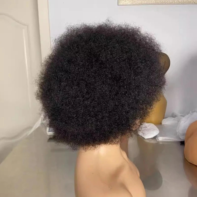 250% Density Afro Kinky Curly 100% Human Hair Explosive Head Wigs Full Machine Brazilian Virgin Hair High Quality Wig For Women