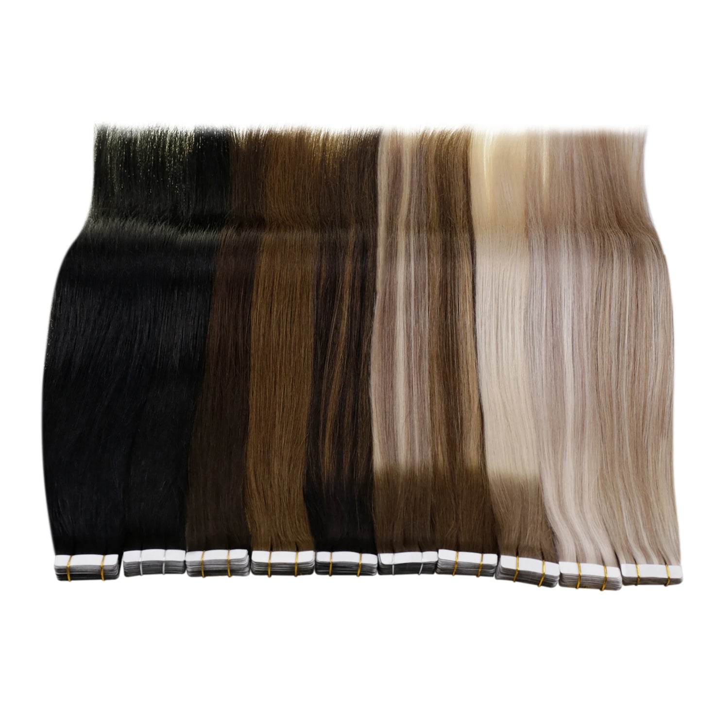 Remy Tape in Hair Extensions For Women Real Brazilian Hair 12-24inch Straight Natural 20pcs Skin Weft Tape in Human Hair
