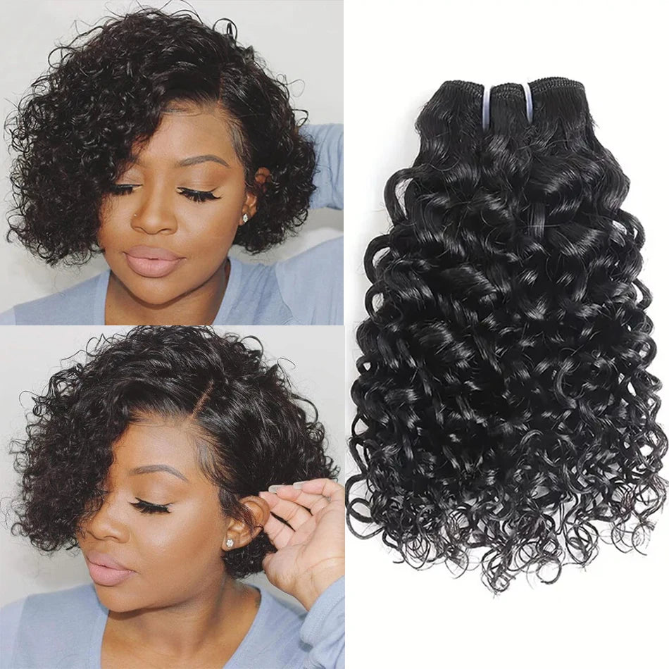 Afro Kinky Curly Human Hair Bundles Deal Natural Humain Hair Deep Wave Curly Hair Weave Extensions Remy Human Hair