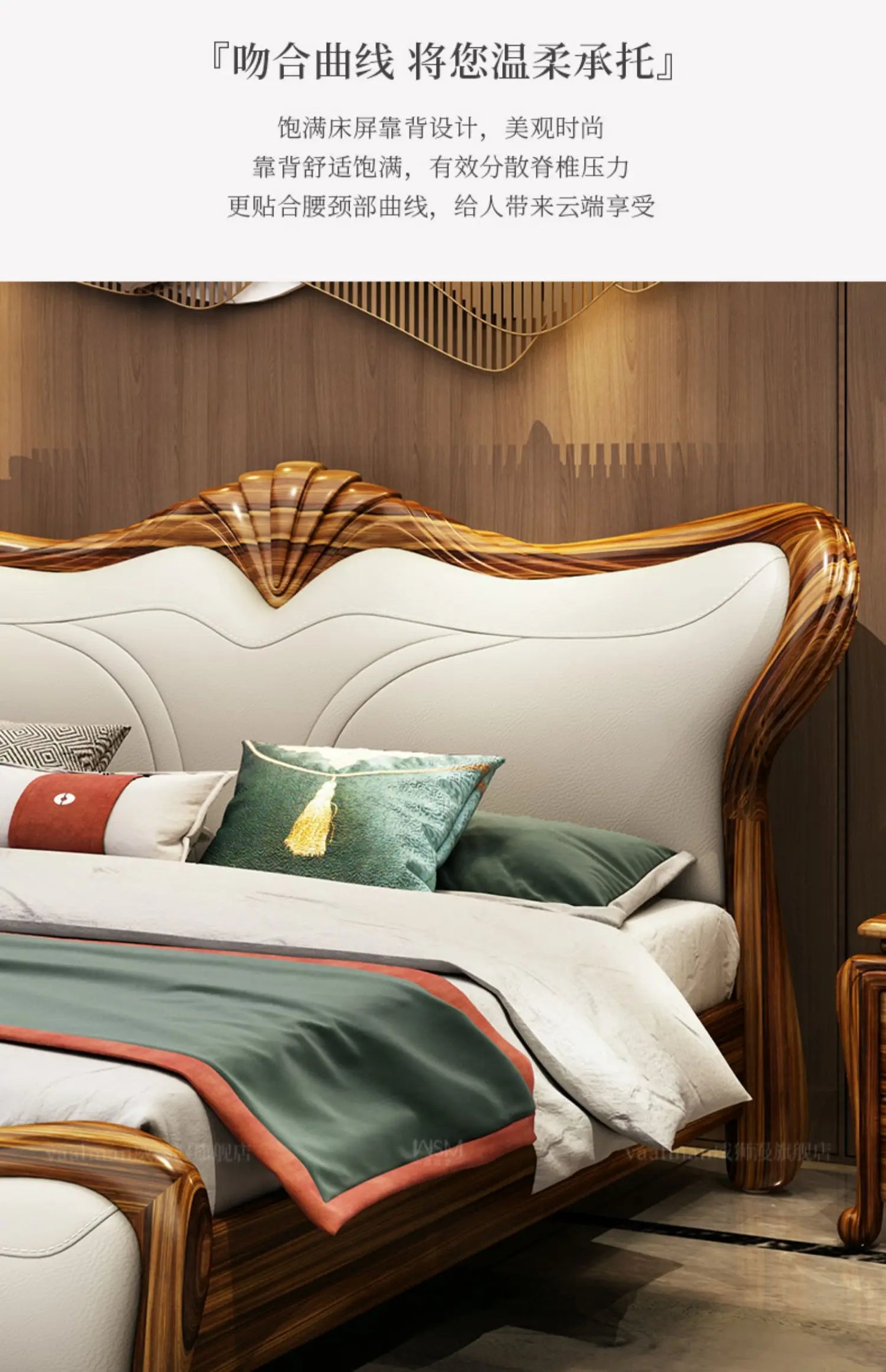 Royal Luxury Double Bed Frame Nordic Modern Whitr Designer King Size Bed Frame Girl Sleeping Cama Matrimonio Bedroom Furniture