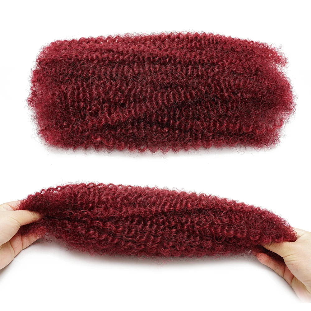Gemlong 30gram #99J Kinky Curly Wave Bulk Human Hair Brazilian Remy Braiding Hair #99J Bulk for Braids Hair