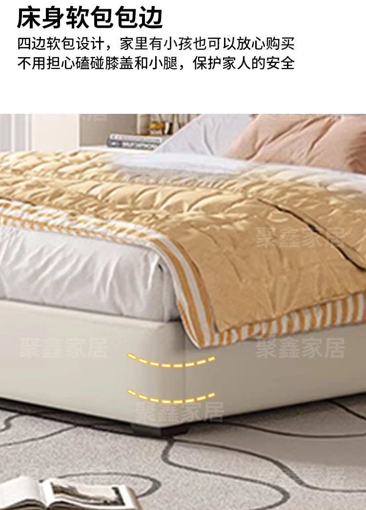 American Fashionable Bed Children Aesthetics Comfortable Design Bed Wedding Simple Luxury Modern Wood Muebles Home Furniture
