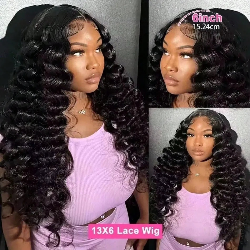 Brazilian Loose Waves Wig Human Hair Lace Frontal Wig Curly Body Wave Human Hair Wigs